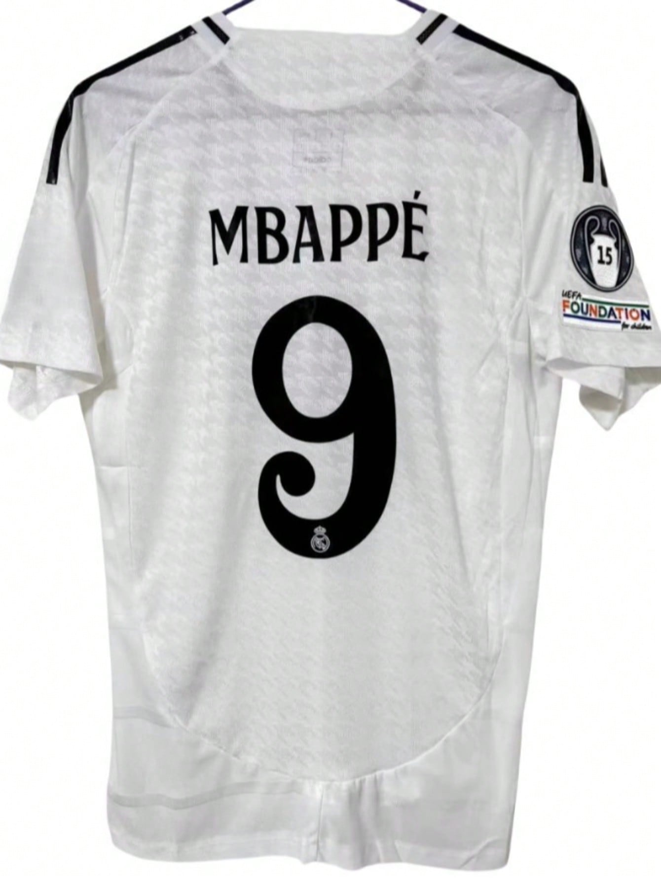 17670873834ee1295819fef722766451033c46514c_thumbnail.jpg 2425 Men's Short-Sleeved Mb/Ap/P/E Fan Version No. 9 Football Jersey - Image 1