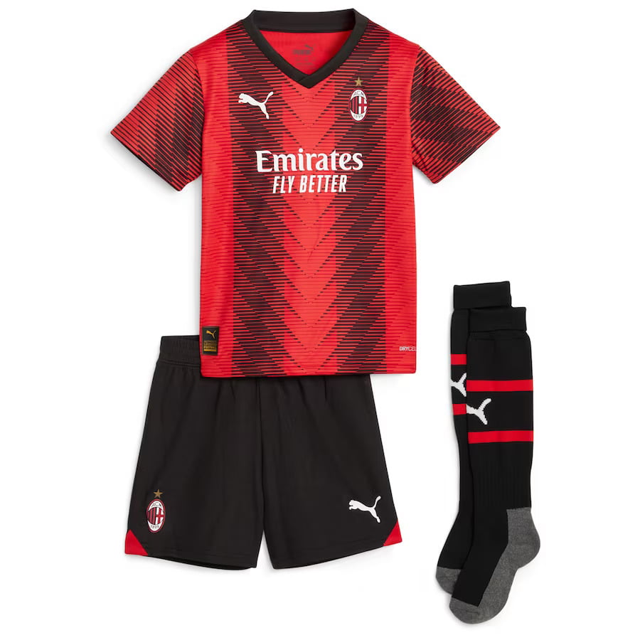 2324-Kids-AC-Milan-Home-Kit.jpg 23/24 Kids AC Milan Home Kit - Image 1