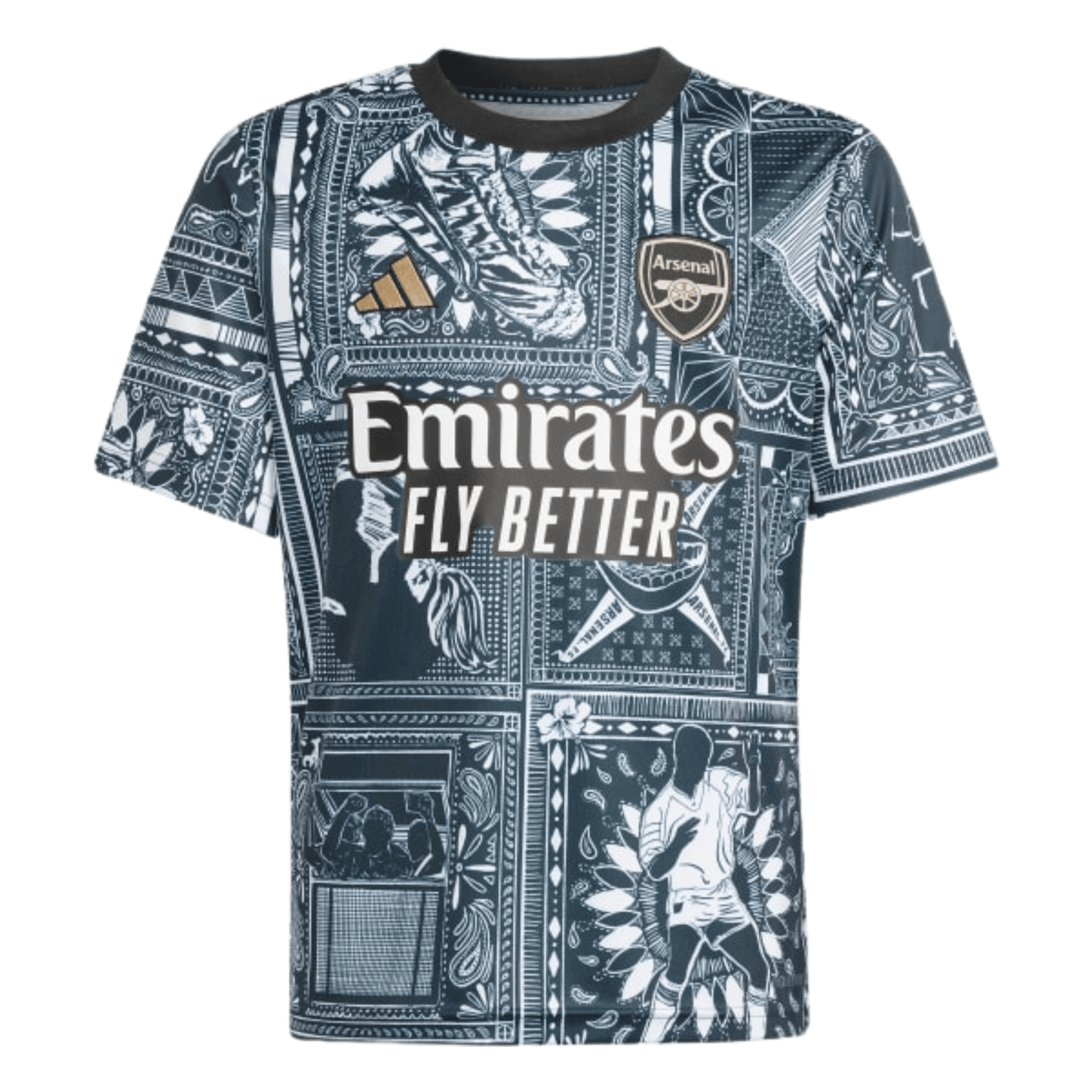 23_24-Arsenal-Black-Edition-Pre-Match-Jersey.png 23/24 Arsenal Black Edition Pre-Match Jersey - Image 1