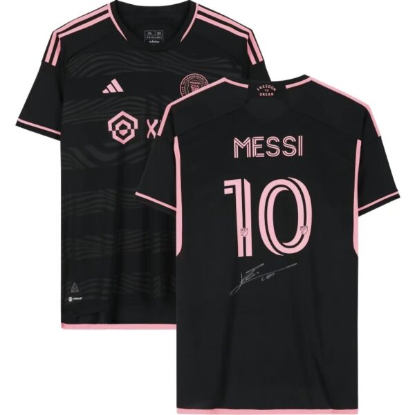 Lionel Messi Inter Miami CF Autographed 2022-23 Black Adidas Authentic Jersey-Fanatics Authentic Certified-Soccer Memorabilia