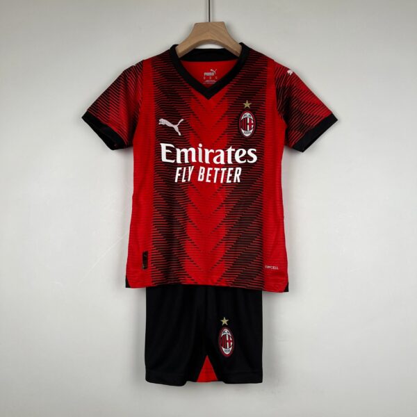 AC Milan's home children's jersey for the 2023-2024 season