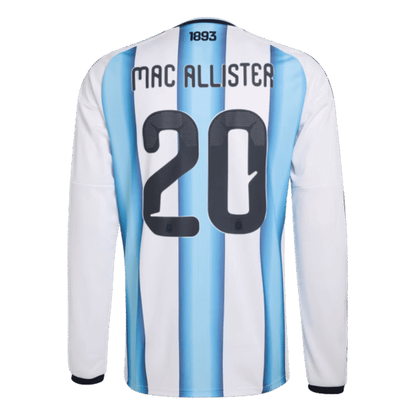 Alexis Mac Allister 2026 Argentina Long Sleeve Home Jersey
