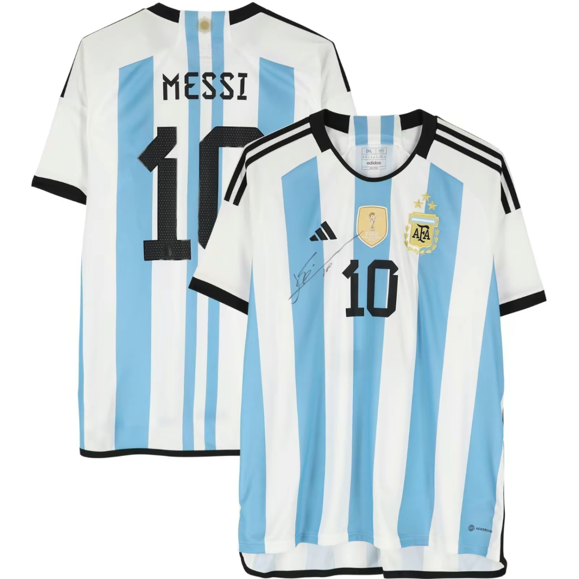 ddebcebb10b0dbc4fe5d916121673cc2.png Lionel Messi Argentina National Team Autographed 2024 adidas Replica Jersey - Front Signed - World Cup Champions Patch - Fanatics Authentic Certified - Soccer Memorabilia - Image 1