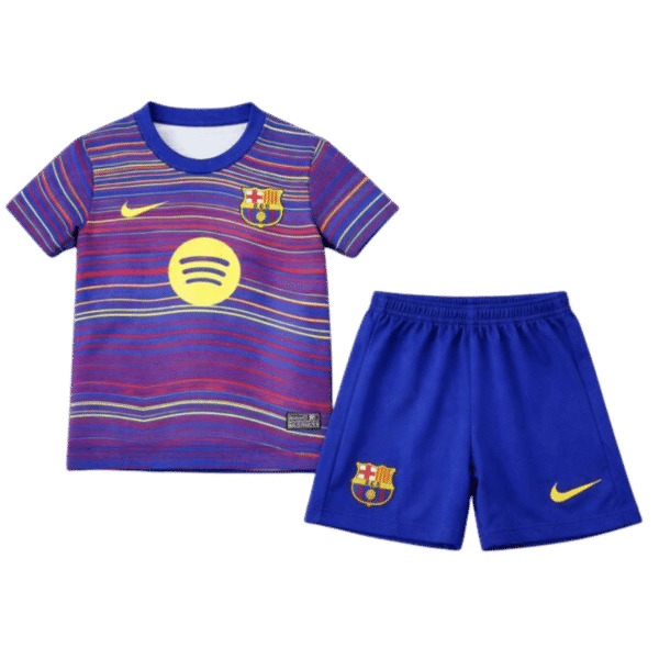 25/26 Kids Barcelona Pre-Match Kit