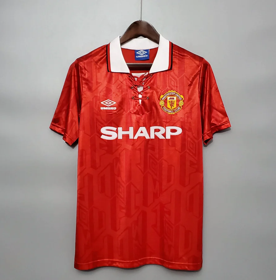 曼联-1993-1994-主场球衣-1.png Manchester United 1993-1994 home shirt - Image 1