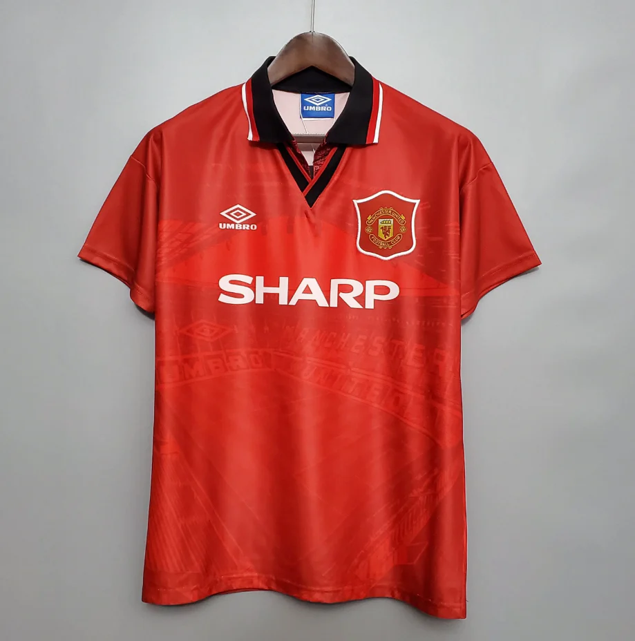 曼联-1994-1995-主场球衣-2.png Manchester United 1994-1995 home shirt - Image 1