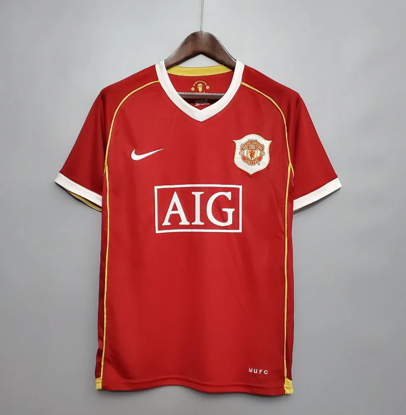 曼联-2006-2007-主场球衣-4.png Manchester United 2006-2007 home shirt - Image 1