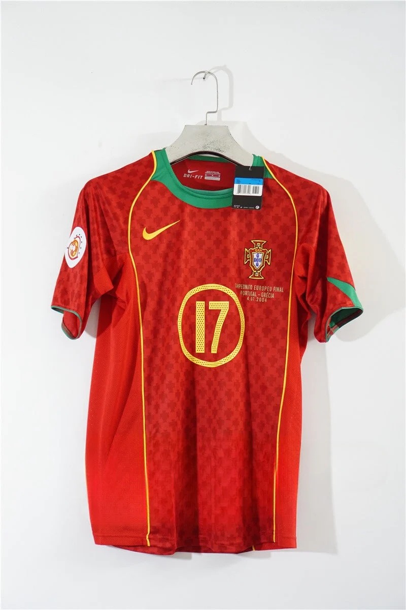 葡萄牙-2004-年决赛主场球衣-5.jpg Portugal 2004 final home kit - Image 1